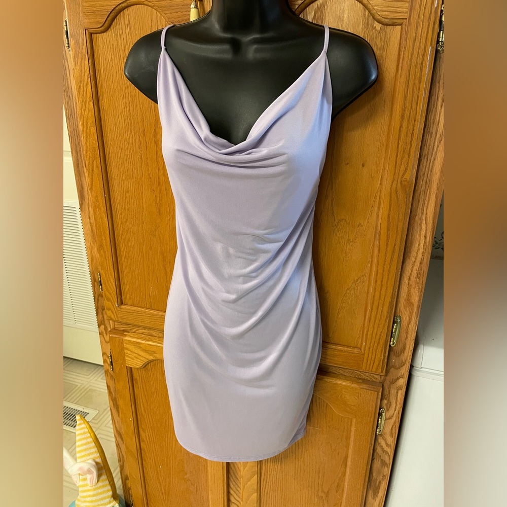 Wearever size M lavender backless mini dress